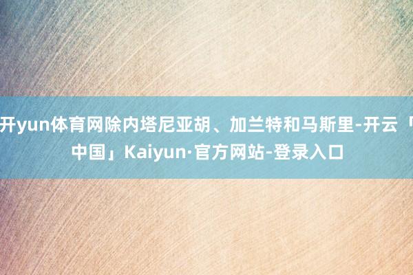 开yun体育网除内塔尼亚胡、加兰特和马斯里-开云「中国」Kaiyun·官方网站-登录入口