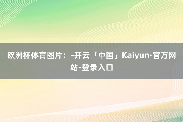 欧洲杯体育图片：-开云「中国」Kaiyun·官方网站-登录入口