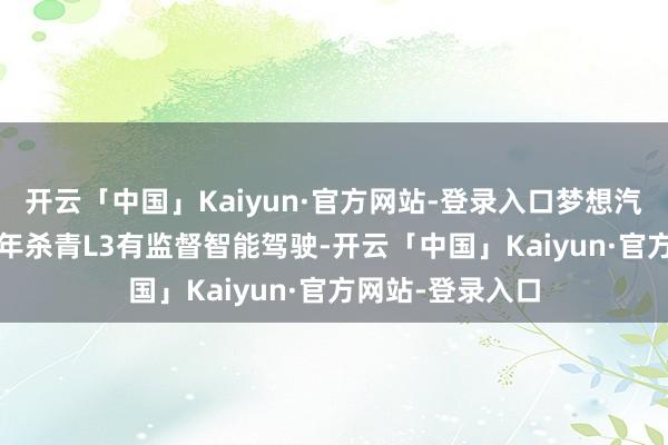 开云「中国」Kaiyun·官方网站-登录入口梦想汽车但愿在2025年杀青L3有监督智能驾驶-开云「中国」Kaiyun·官方网站-登录入口