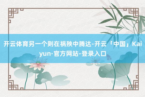 开云体育另一个则在祸殃中腾达-开云「中国」Kaiyun·官方网站-登录入口