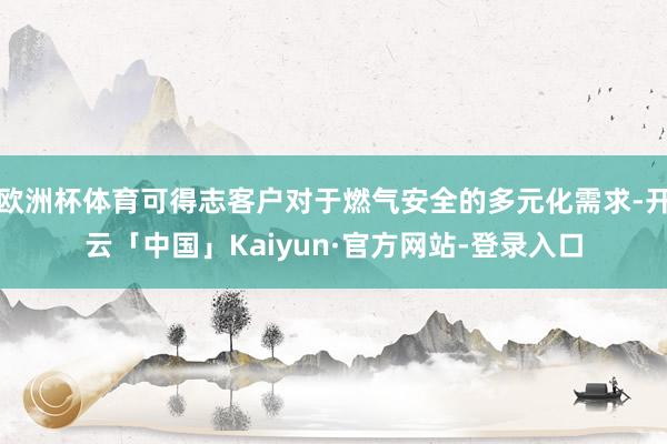 欧洲杯体育可得志客户对于燃气安全的多元化需求-开云「中国」Kaiyun·官方网站-登录入口