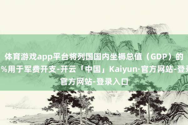 体育游戏app平台将列国国内坐褥总值（GDP）的至少5%用于军费开支-开云「中国」Kaiyun·官方网站-登录入口