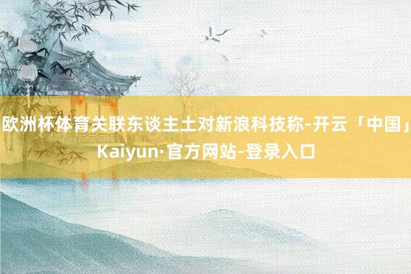 欧洲杯体育关联东谈主土对新浪科技称-开云「中国」Kaiyun·官方网站-登录入口