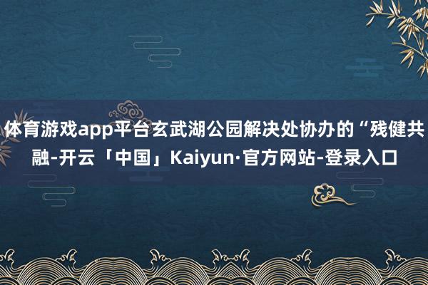 体育游戏app平台玄武湖公园解决处协办的“残健共融-开云「中国」Kaiyun·官方网站-登录入口