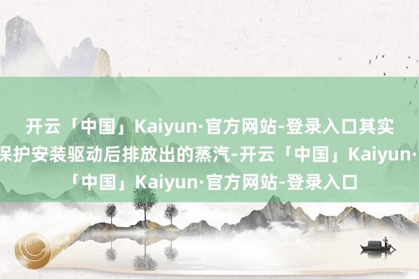 开云「中国」Kaiyun·官方网站-登录入口其实是蒸汽管谈的压力保护安装驱动后排放出的蒸汽-开云「中国」Kaiyun·官方网站-登录入口