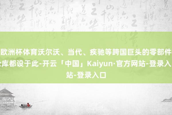 欧洲杯体育沃尔沃、当代、疾驰等跨国巨头的零部件仓库都设于此-开云「中国」Kaiyun·官方网站-登录入口