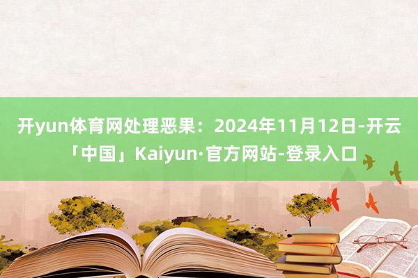 开yun体育网处理恶果：2024年11月12日-开云「中国」Kaiyun·官方网站-登录入口